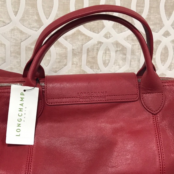 🎁 LONGCHAMP Le Pliage Cuir Leather Handbag - Picture 10 of 16